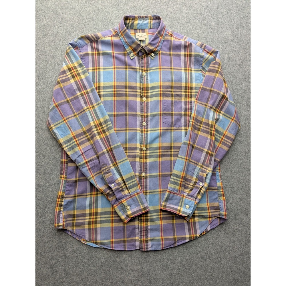 J.Crew Men's Shirt Large Multicolored Button Down Long Sleeve Pocket